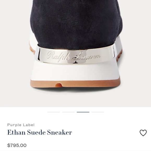 NEW Ralph Lauren Purple Label Ethan Suede Sneaker - Picture 6 of 9